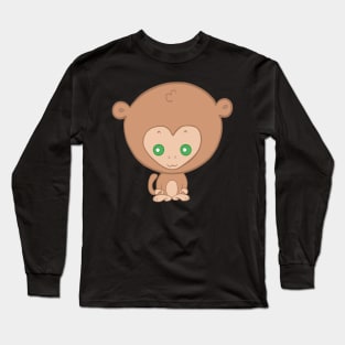 Kawaii Monkey Long Sleeve T-Shirt